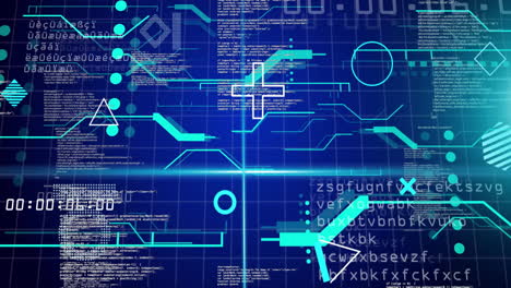 animation of digital data processing over computer servers