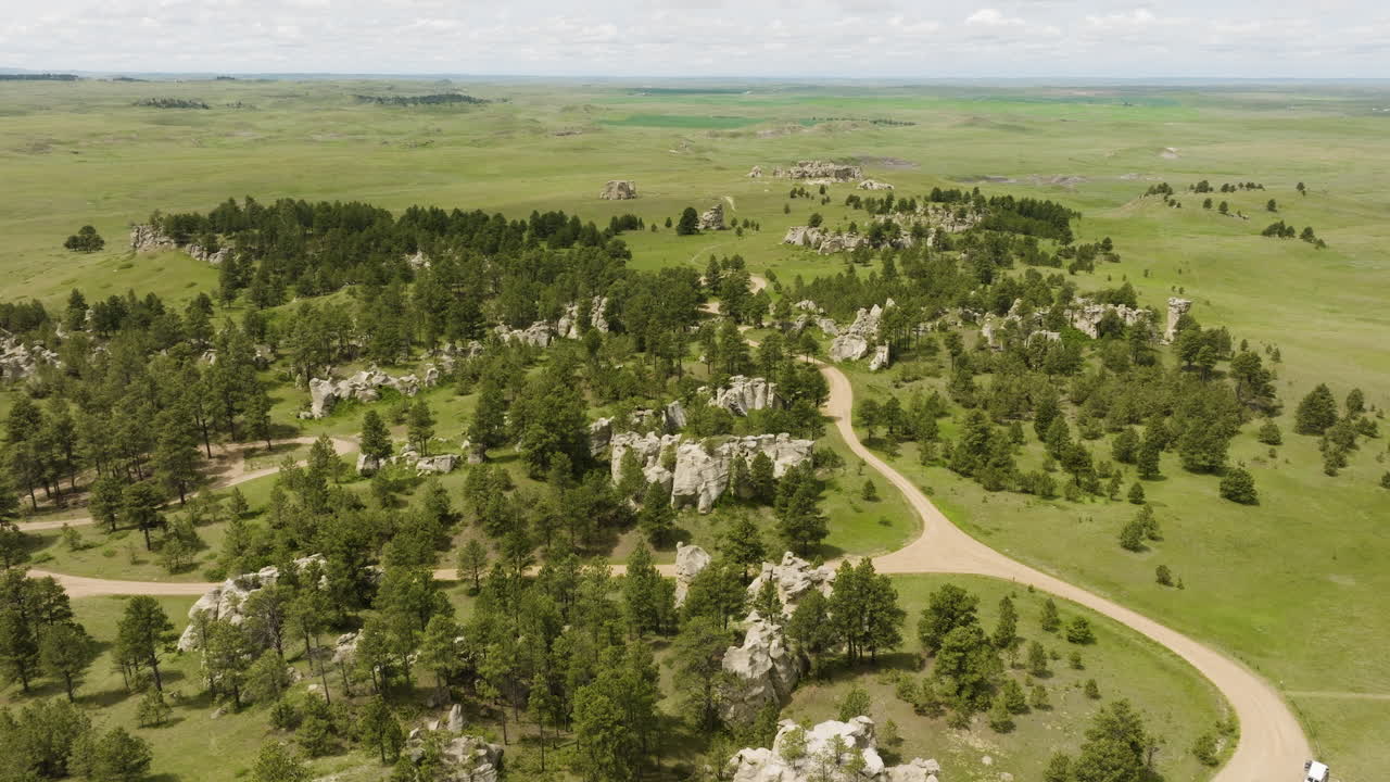 Aerial View of the Badlands National Park