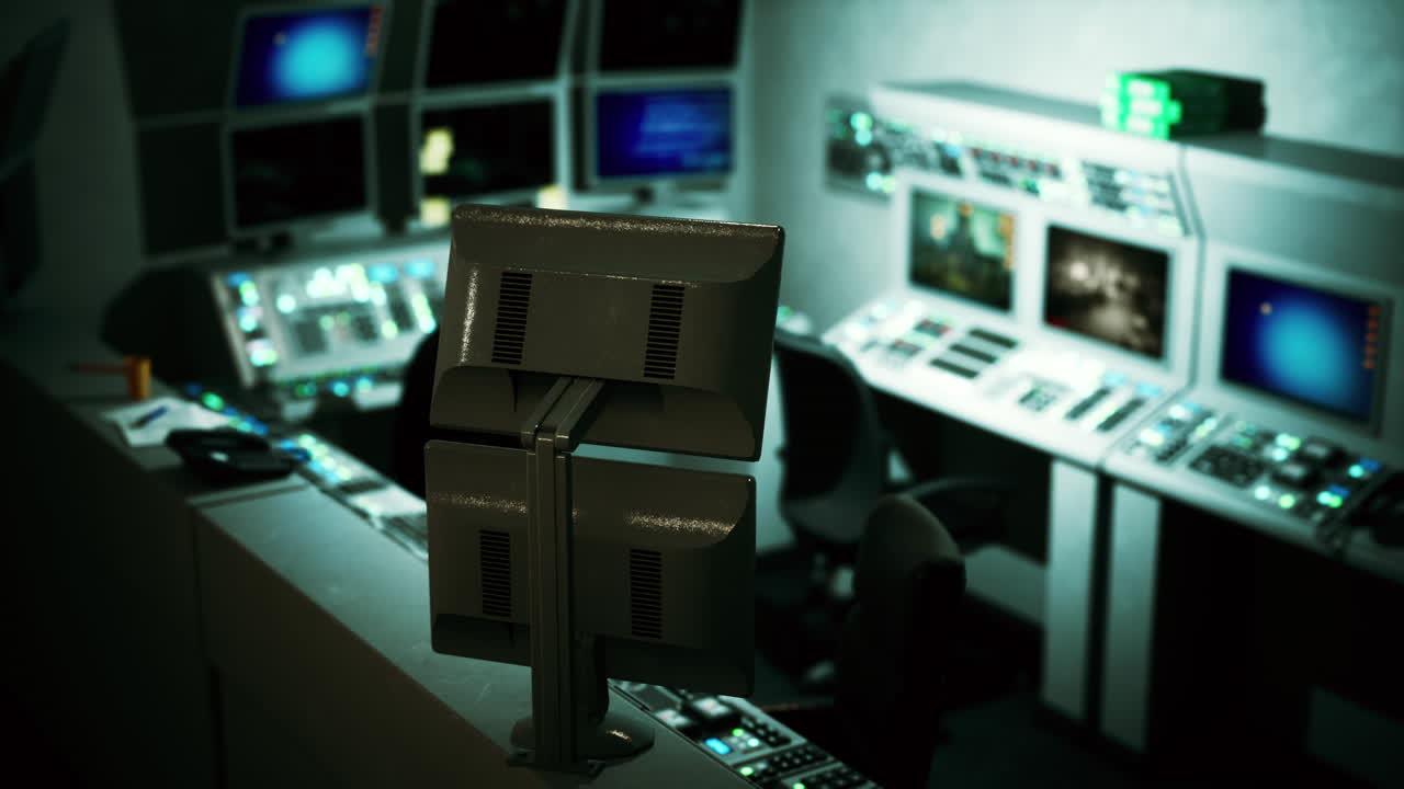 sala de control de la central eléctrica vacía