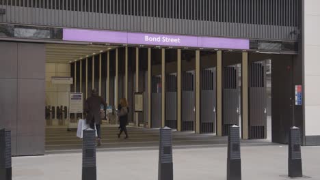 Entrance-To-Underground-Station-Of-New-Elizabeth-Line-At-Bond-Street-London-UK