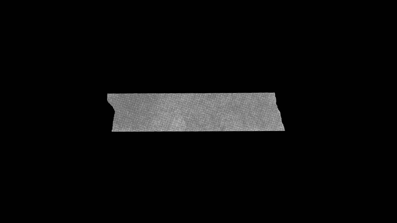Grey Duct Tape Strip on Black Background