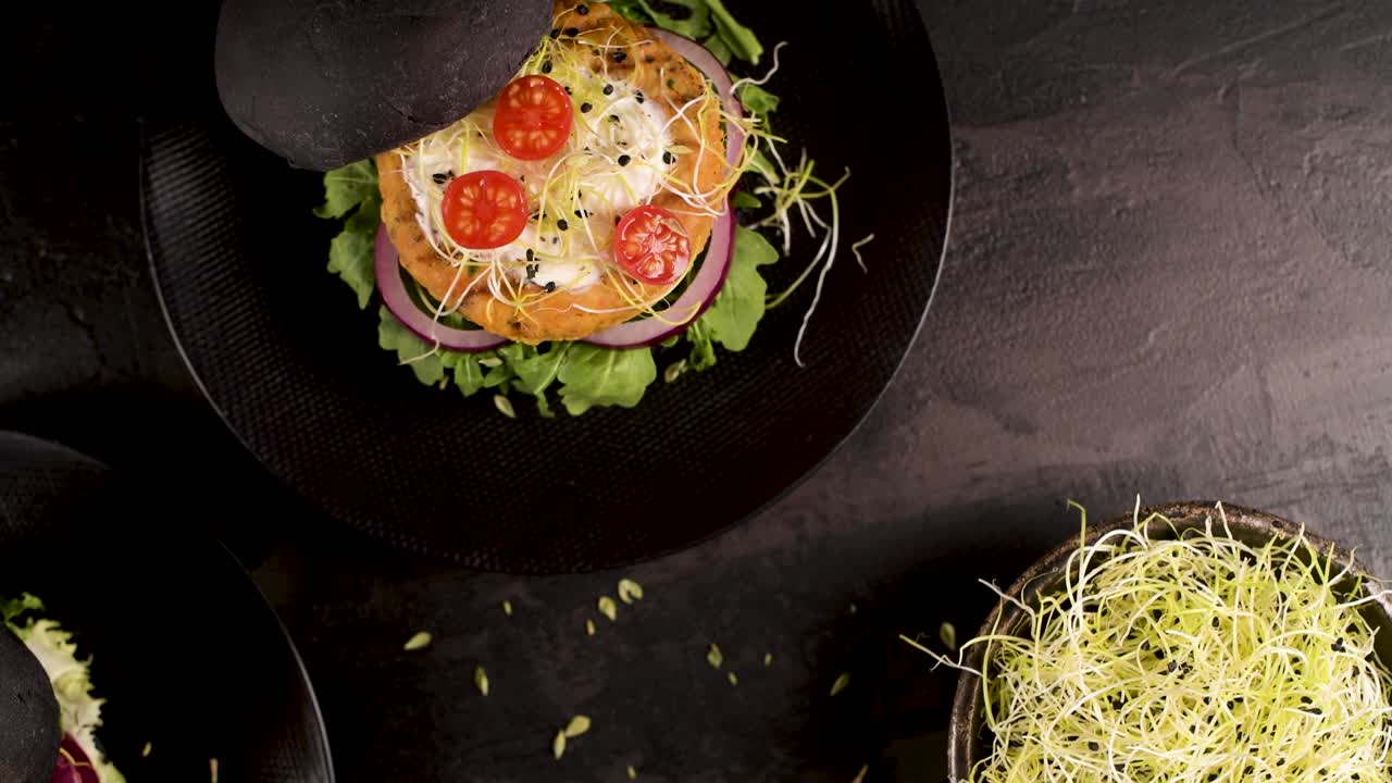 Tasty grilled veggie burgers