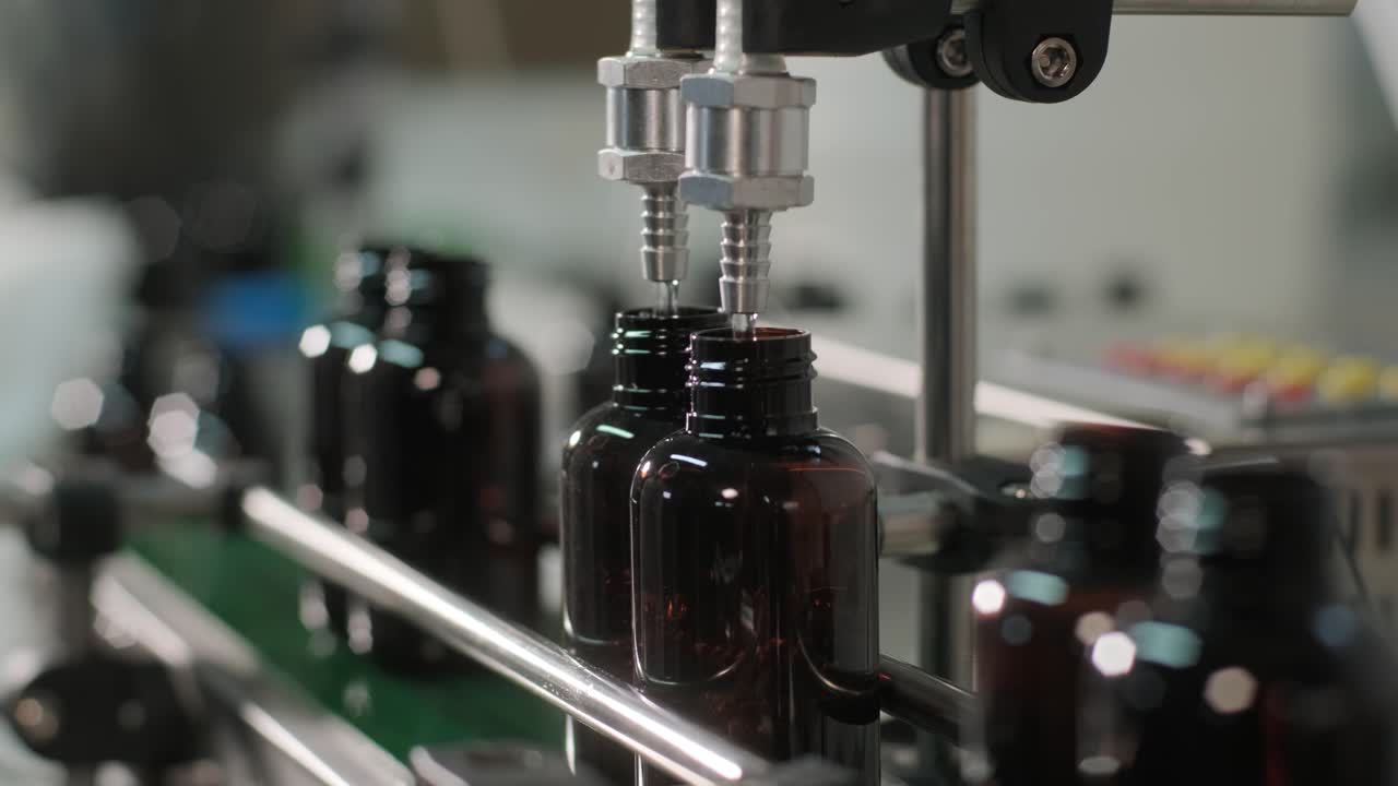 Pharmaceutical Production Line Filling Bottles