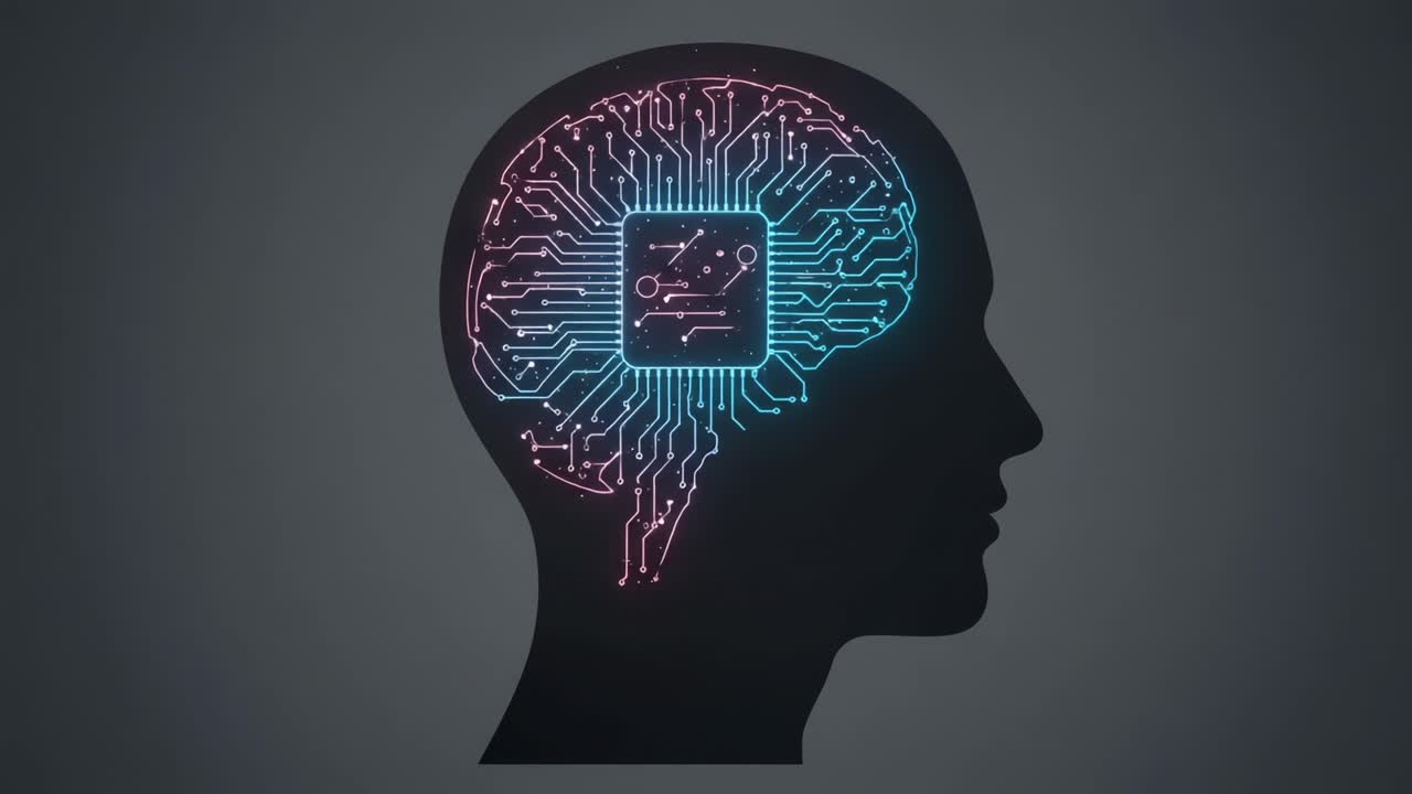 Exploring the Intersection of Technology and Thought: A Visual Representation of Artificial Intelligence in the Human Brain with Circuits and Data Connections