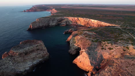 top view of the beach on the atlantic ocean