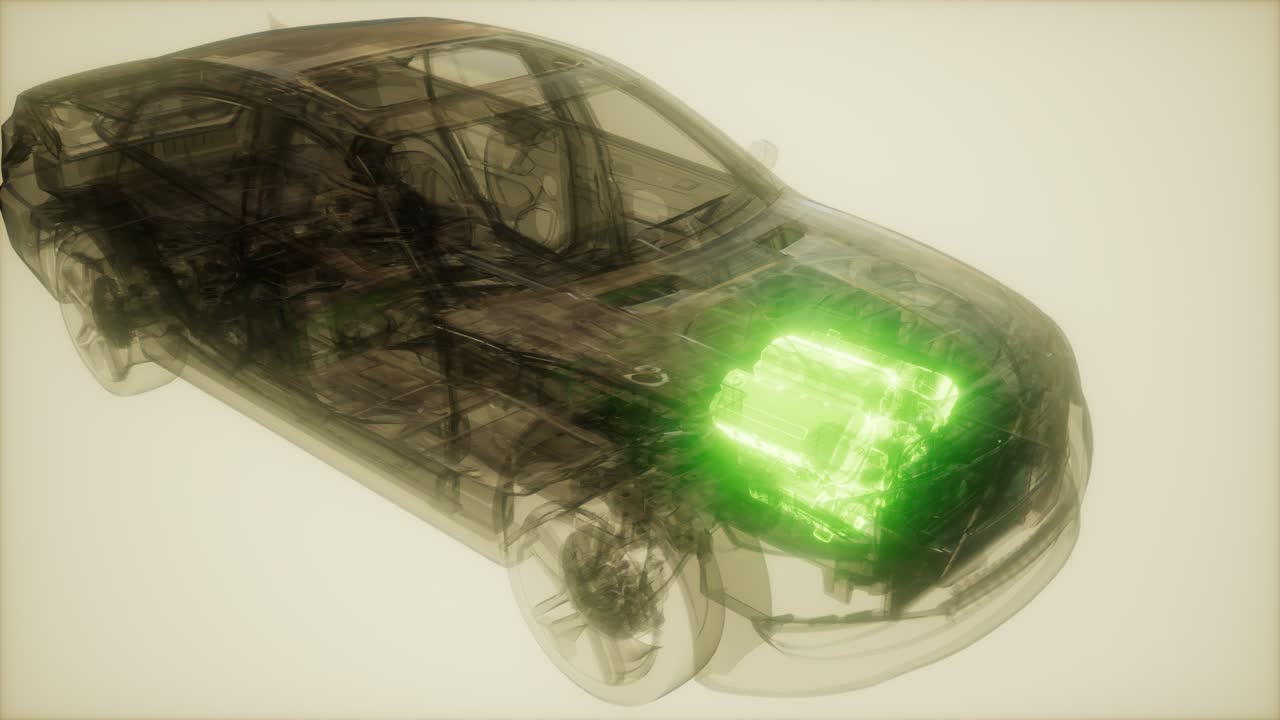 motor de coche visible en el coche