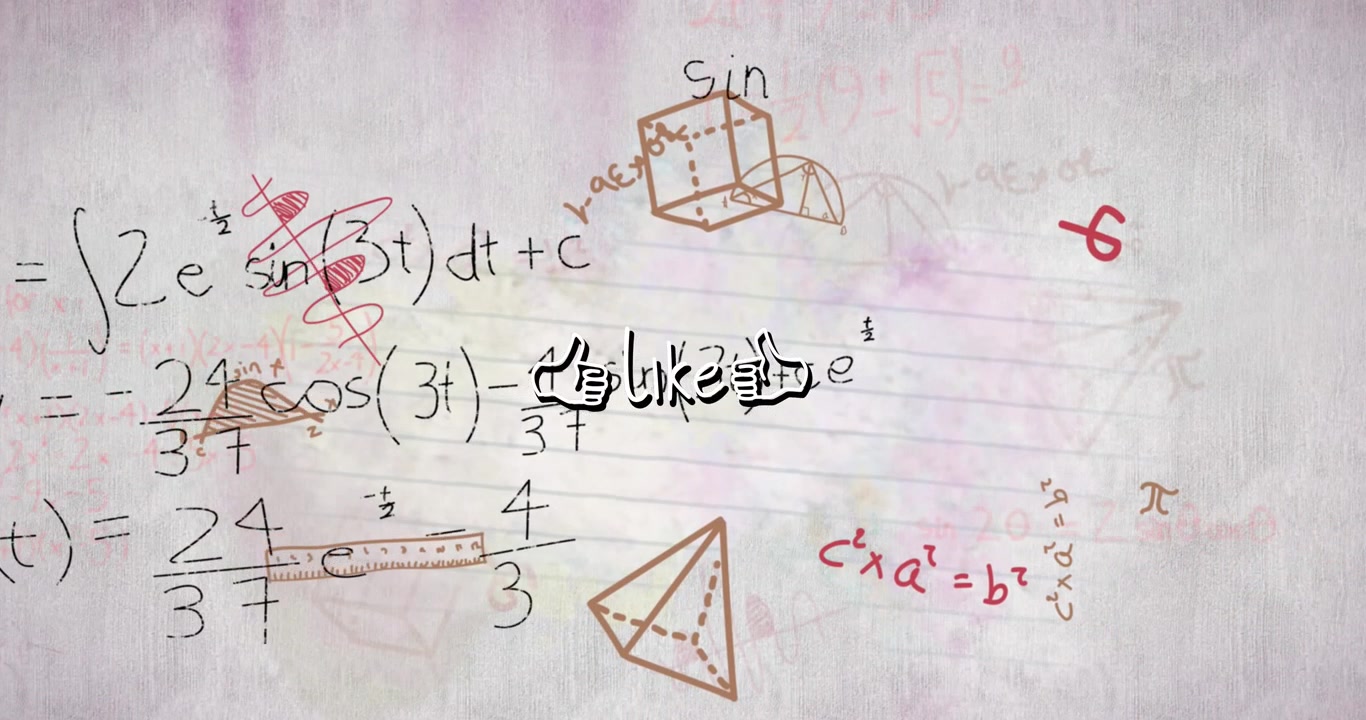 Animation of mathematical equations and like text over white background