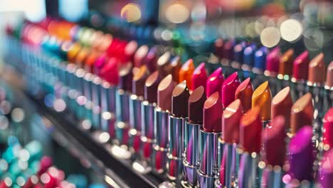 colorful lipstick display