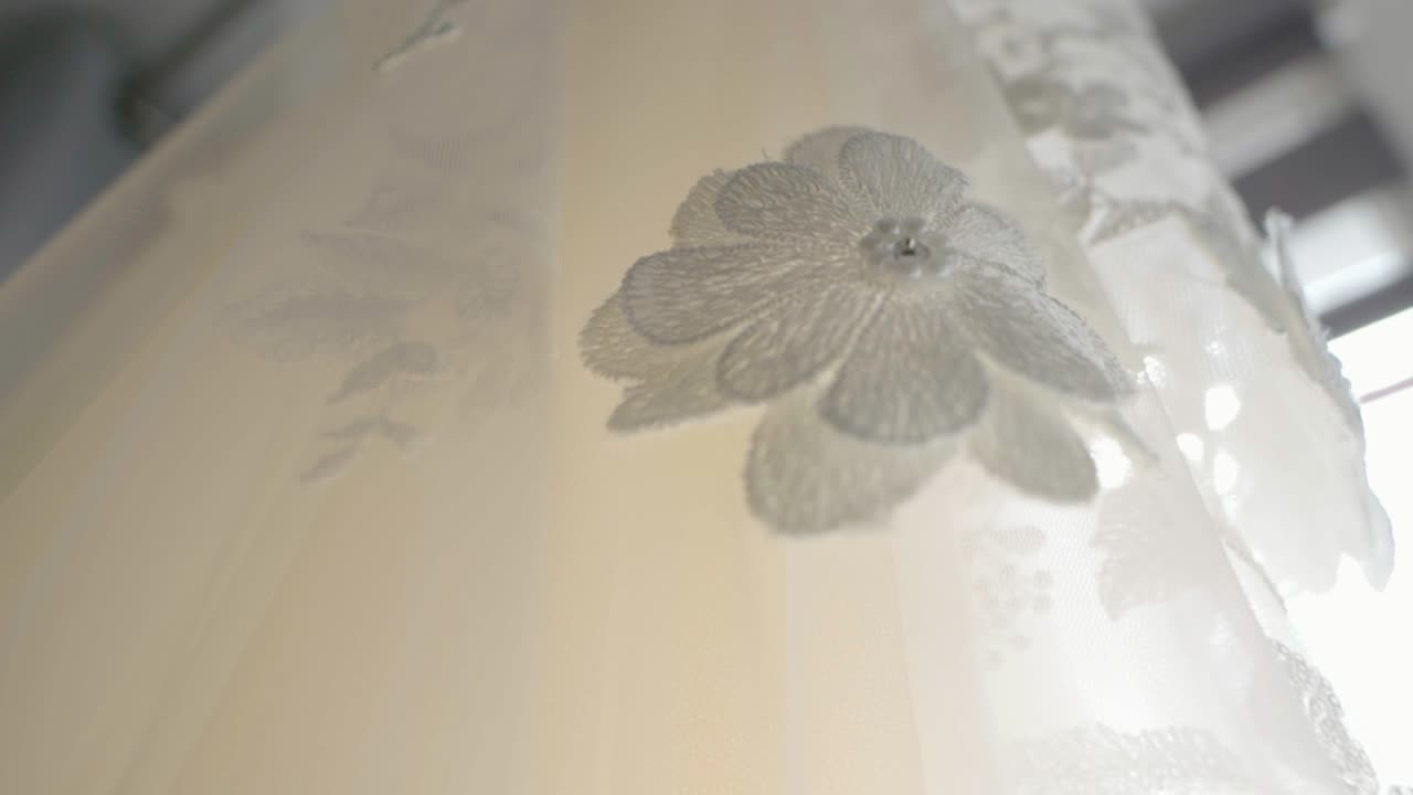 Bride’s Morning – Elegant Dress Ornament Seen in Slow Motion