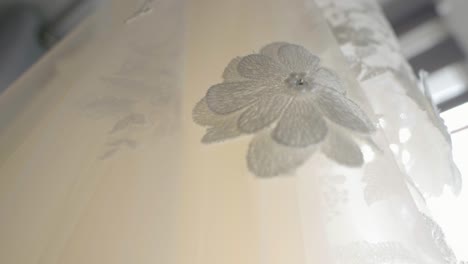 bride’s morning – elegant dress ornament seen in slow motion