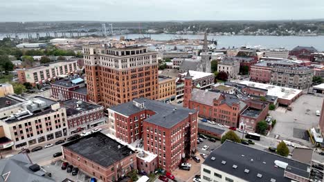 aerial high above new london connecticut