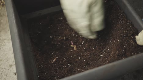 Hand-In-Gloves-Mixing-Soil-With-Fertilizer-In-Planting-Pot
