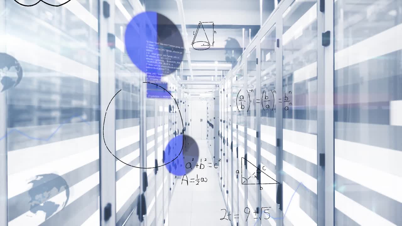 서버  ⁇ 에서 디지털 데이터 처리의 애니메이션