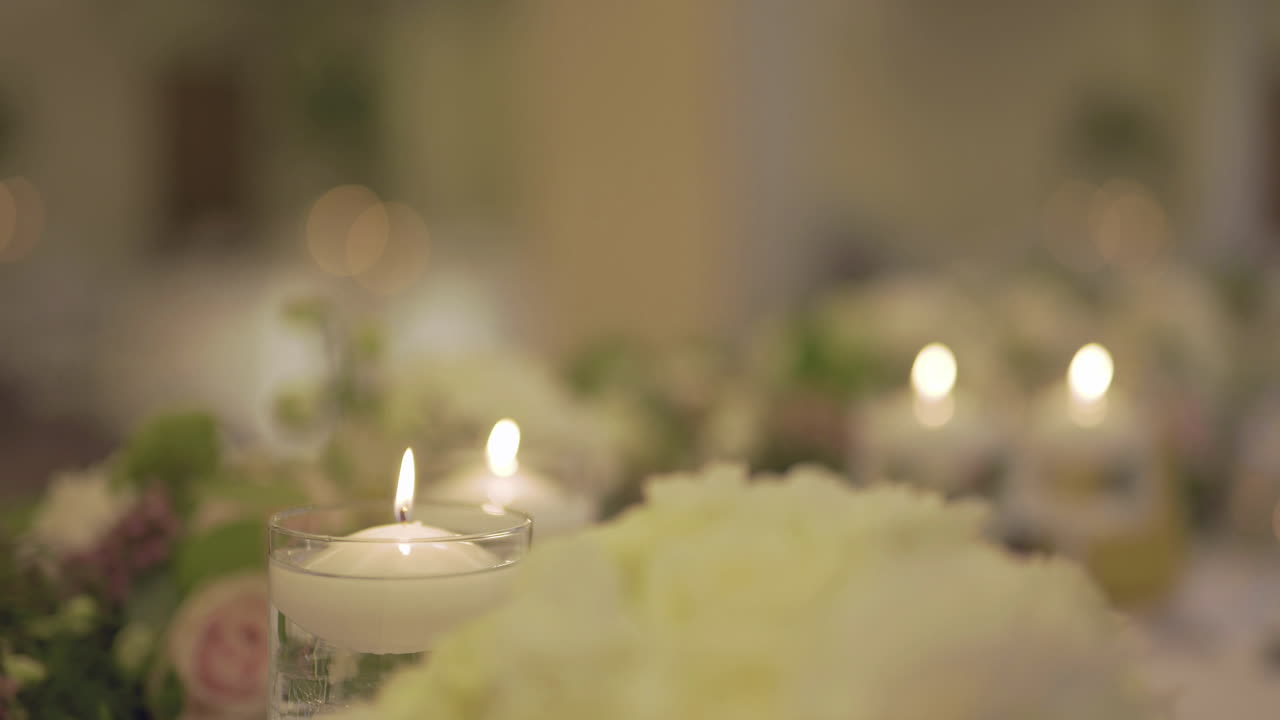 Close-Up of Beautiful Pink and White Roses at Wedding