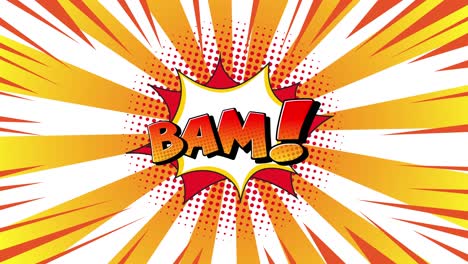 animated comic explosion with vibrant "bam!" text.