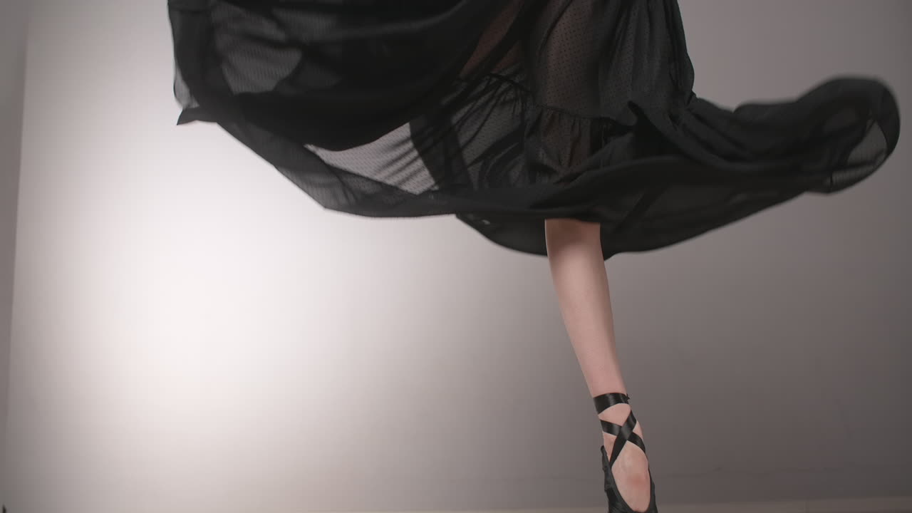 Ballerina in black dress