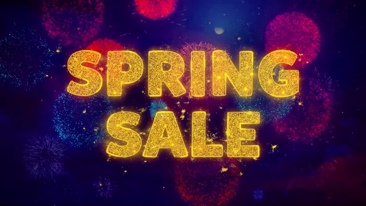 Spring Sale Fireworks Graphic