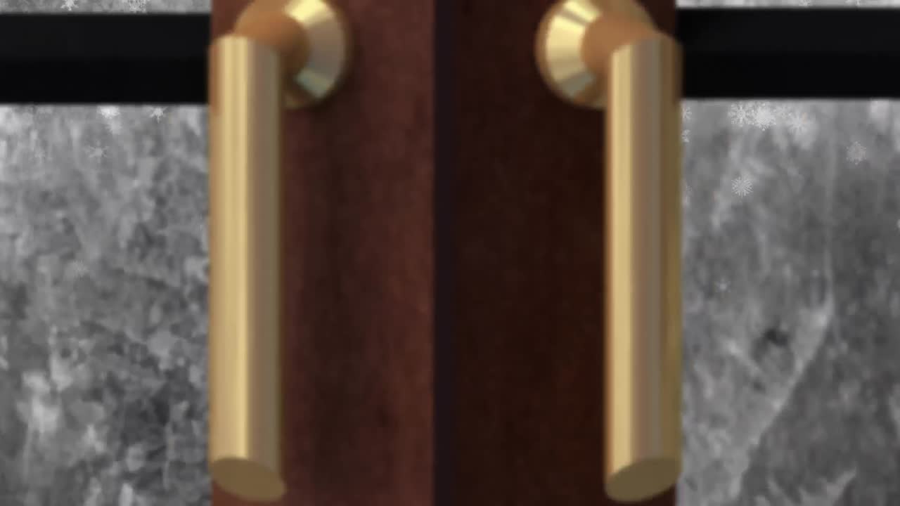 창문 을 통해 볼 수 있는 달 위 에 내리는 눈 의 애니메이션