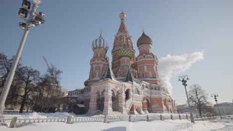 catedral de san basilio en moscú, rusia durante el invierno