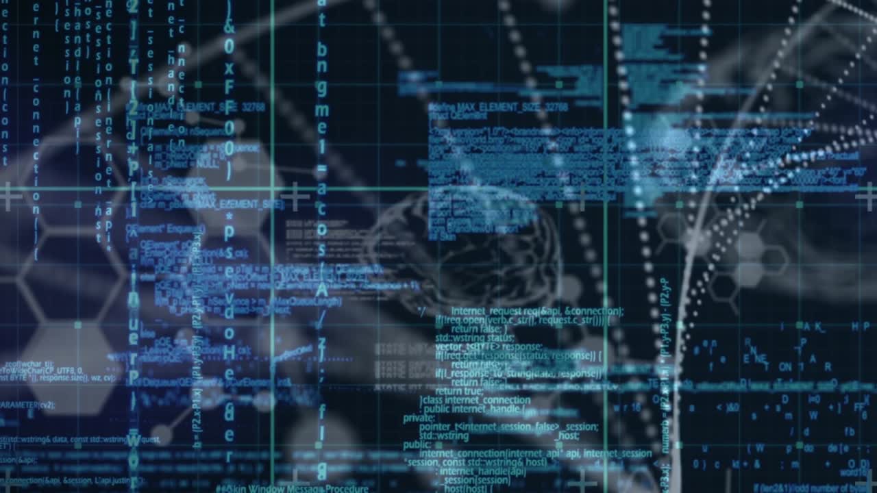 Animation of data processing in black space