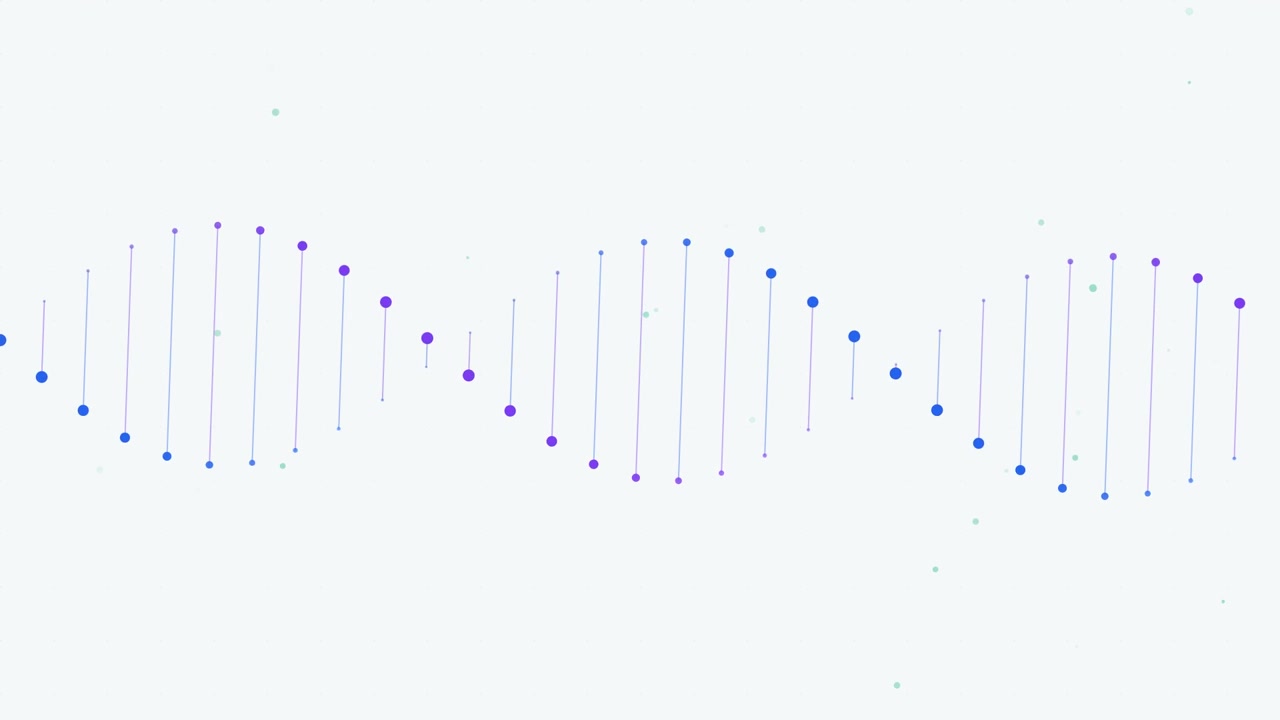 Animated DNA Helix Rotating on White Background