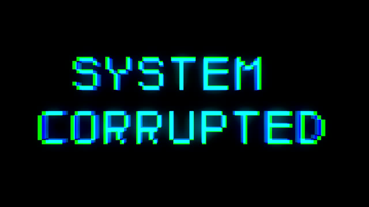 시스템이 잘못된 신호로 텍스트를 손상 시켰습니다.