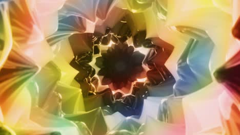 multicolored abstract shapes animation with fluids loop