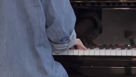 person playing piano