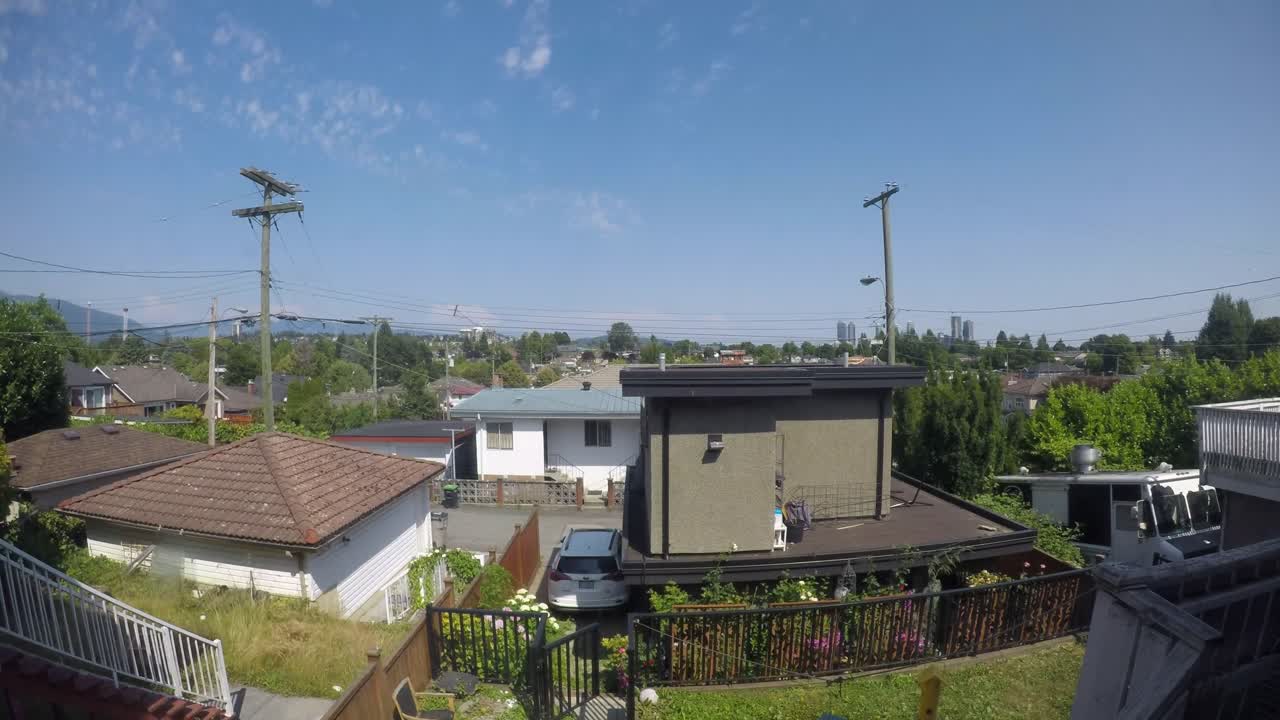 교외 주거 동네의 개인 주택 타임  ⁇ 스