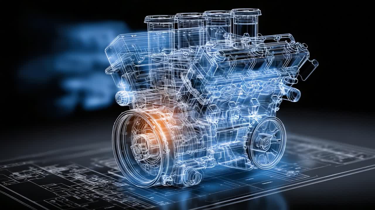 Revealing the Intricacies of a High-Performance Engine: A Detailed Exploration of Engine Components and Dynamics in High-Tech Imagery