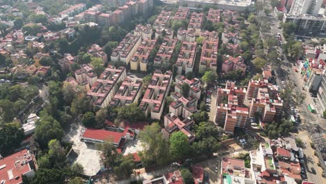 Wohnsiedlungen-In-Coyoacan,-Südlich-Von-Mexiko-Stadt