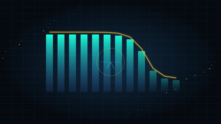 Animated Bar Chart Showing Market Fluctuations and Data Trends