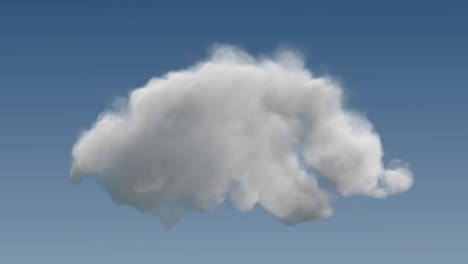 Beautiful Cloud morphing, Seamless Loop, blue gradient background, 4K
