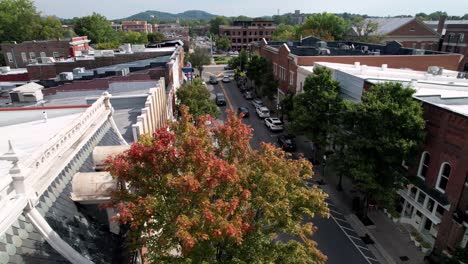 fall foliage in franklin tennessee aerial