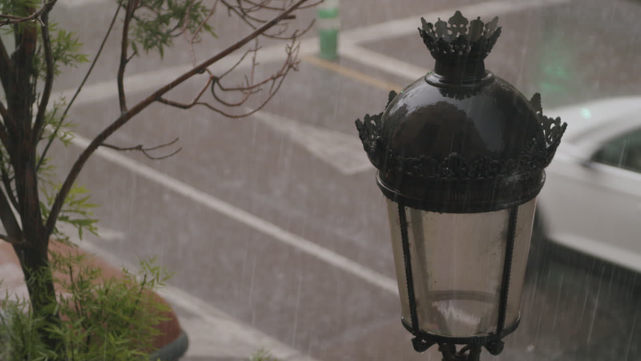 거리에 비가 내리고