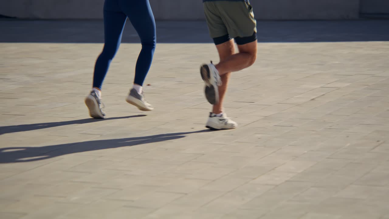 Couple Running Together Outdoors