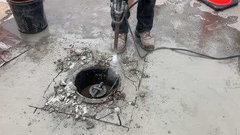 efficient concrete removal at service station