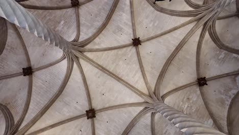 spinning view of the roof of the lonja of palma de mallorca, balearic islands, spain