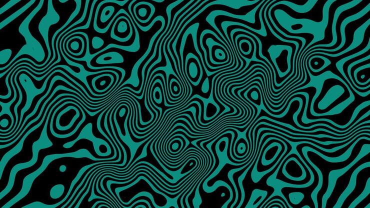 Abstract Wave Lines, Particle lines turbulence, Particle Connection Network, Wave Pattern, Pattern Prism Glitch Curve, Cyan Color