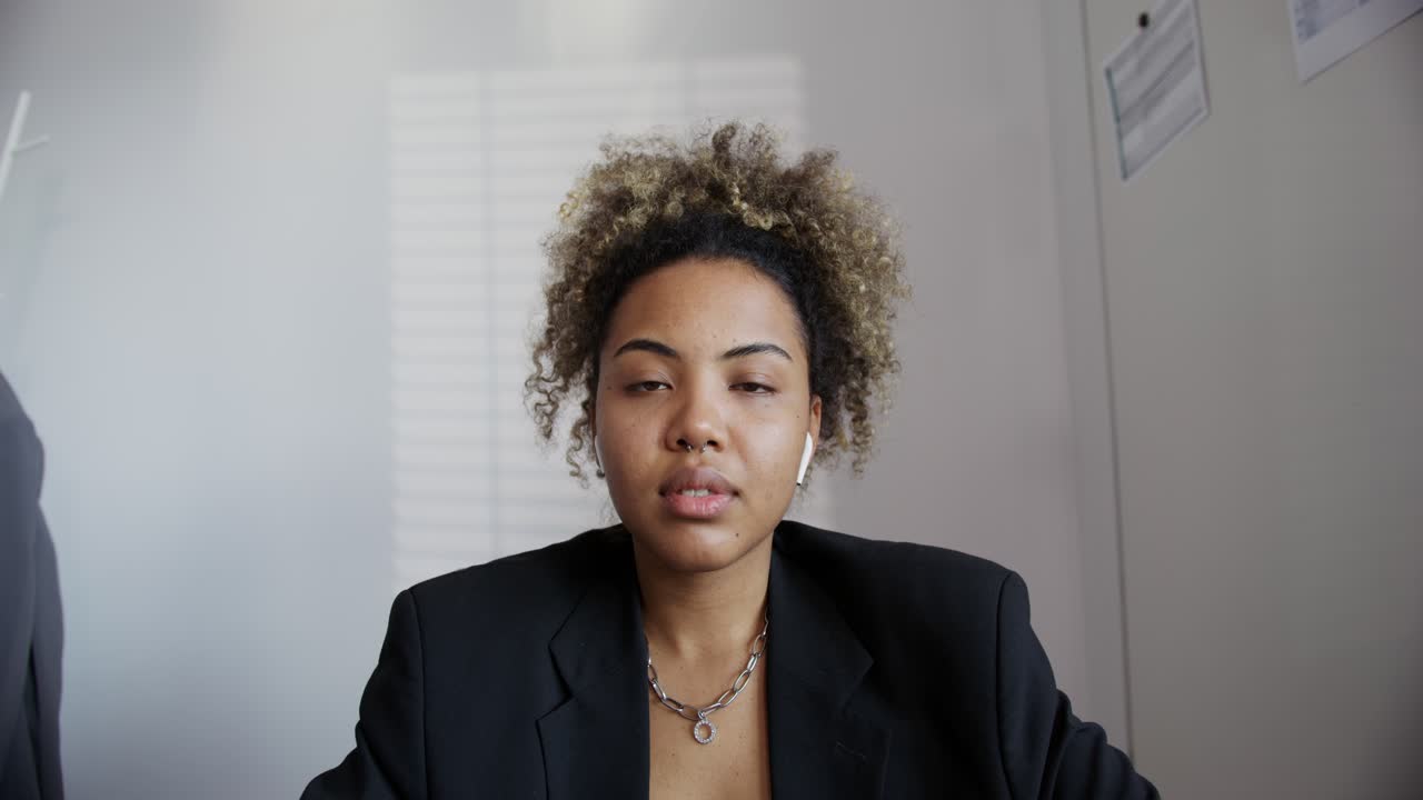 Businesswoman in a video call