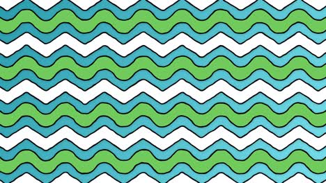 cartoon zigzag green white blue lines animated background