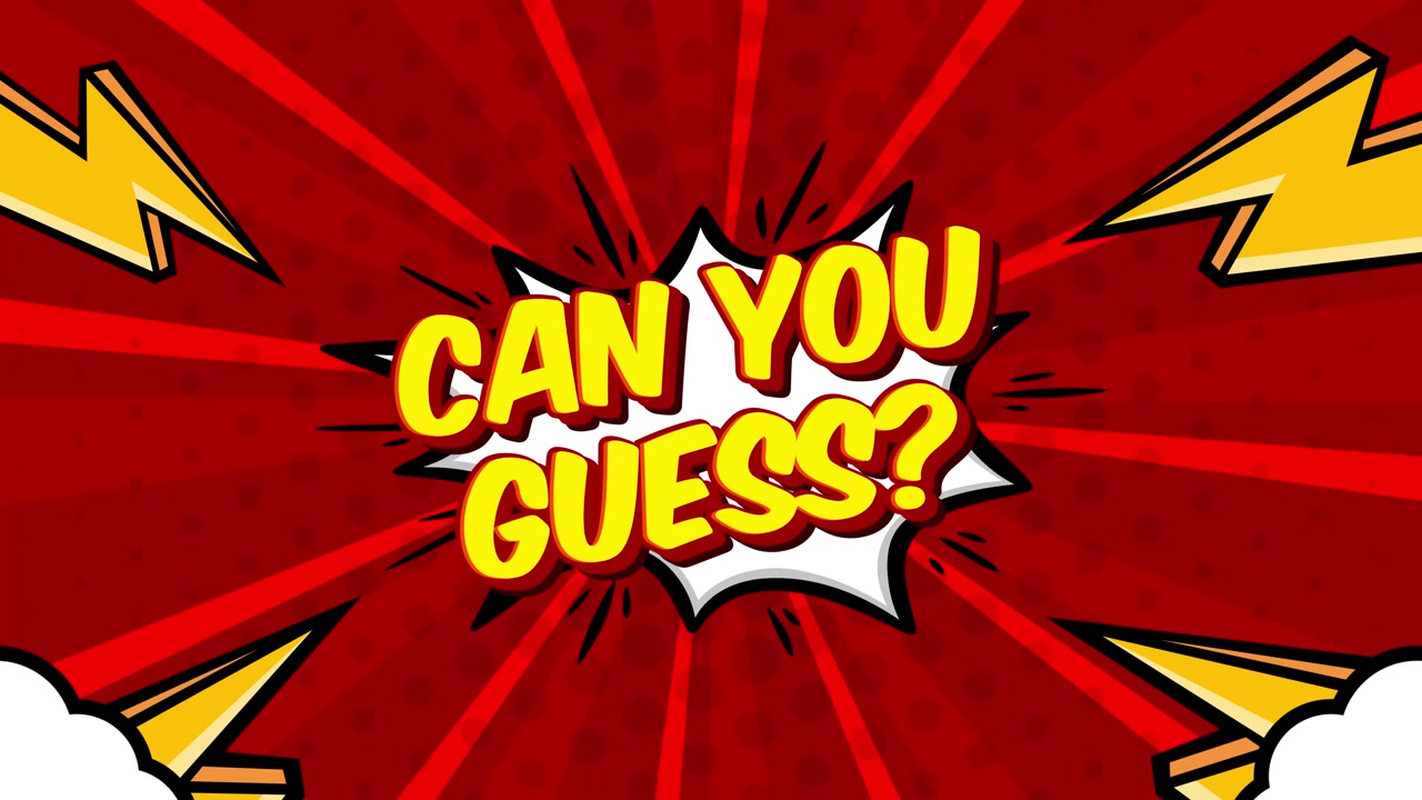 Animated Can You Guess Question in Comic Book Style