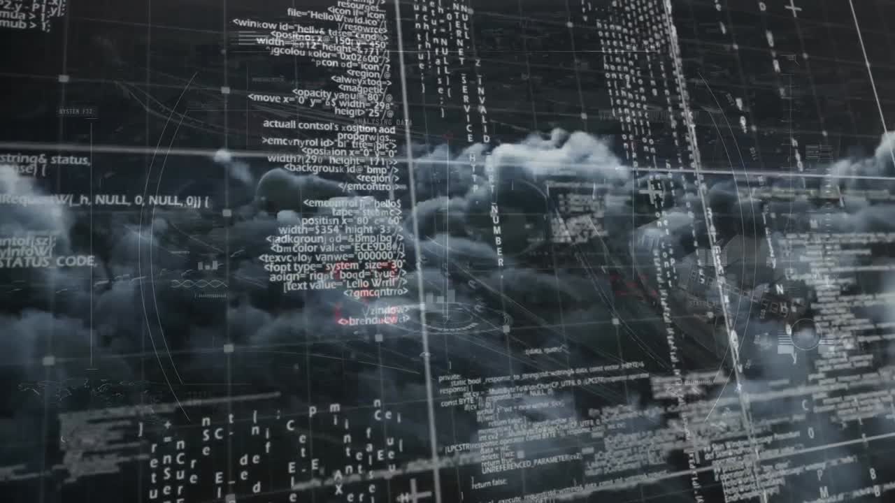 Binary digital interface against clouds