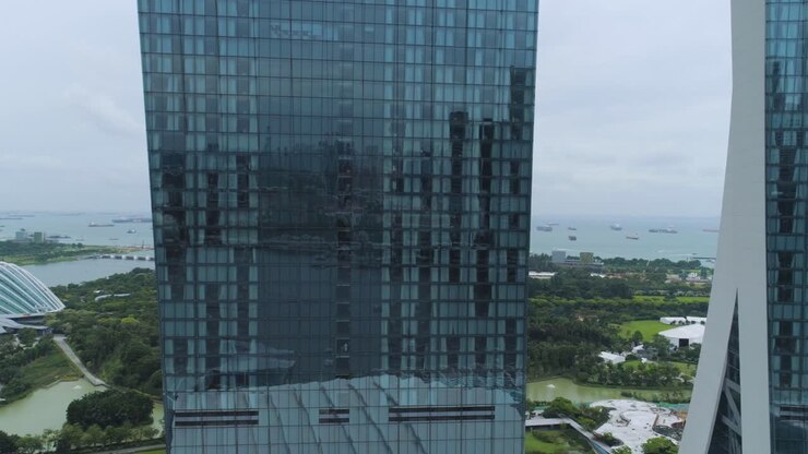 Horizonte de Singapur y Marina Bay Sands