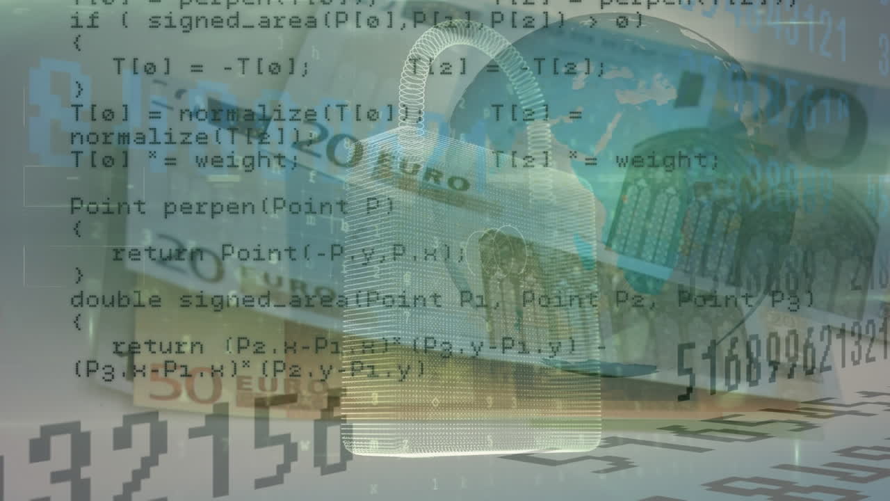 데이터 처리 및 유로 지폐에 대한 보안  ⁇ 락의 애니메이션