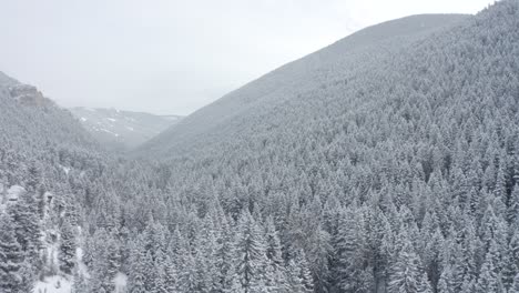 Flying over a trailhead the morning after a big snowstorm