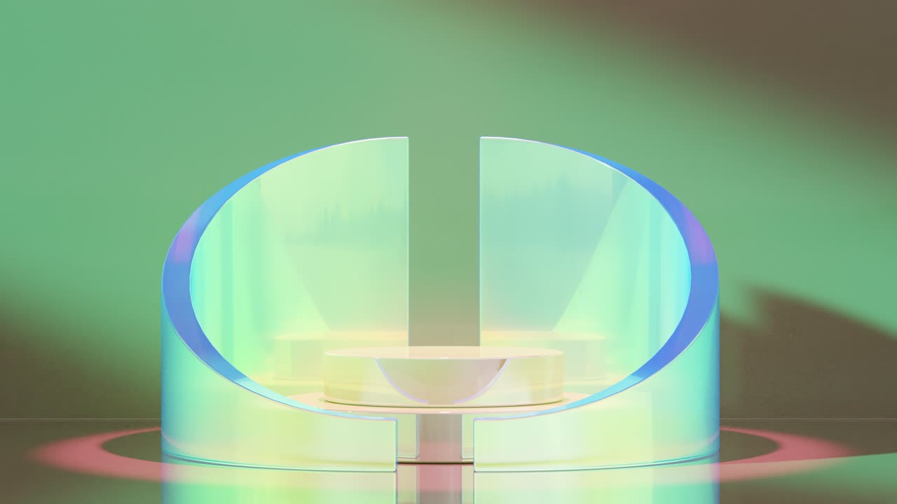 Abstract 3D Product Display with Pastel Colors