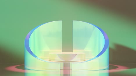 abstract 3d product display with pastel colors