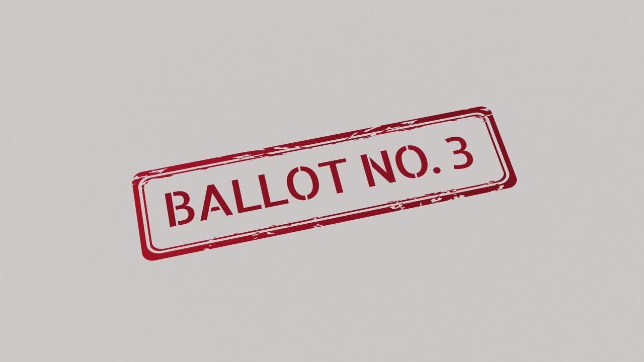 sello del boletín de votación número 3