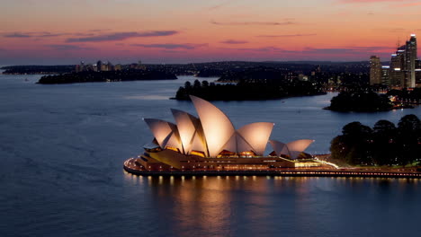 sydney opera house at sunset
